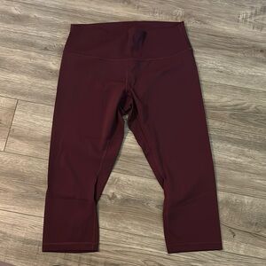 Lululemon Athletica Wine Leggings Stretchy Athletic Bottoms